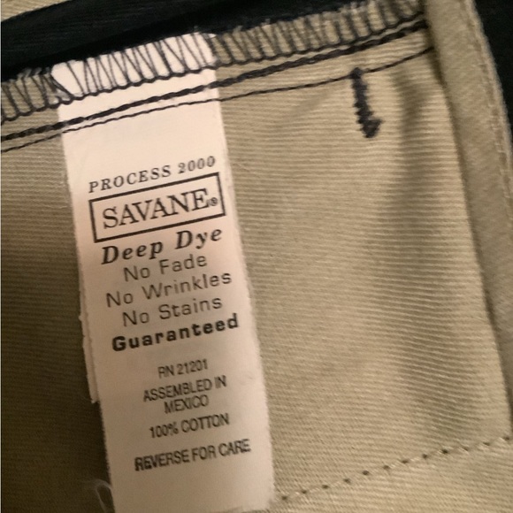 SAVANE pants solid black wrinkle & stain free lots of pockets beige inside - Picture 5 of 13